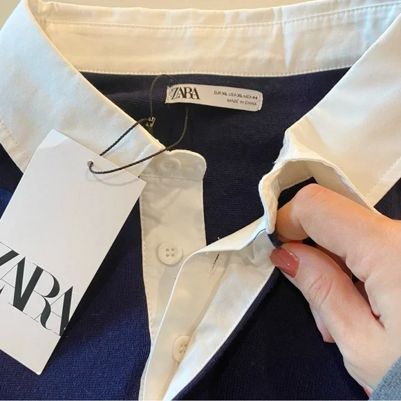 Zara Collared Rugby Long Sleeve Shirt - Picture 4 of 7